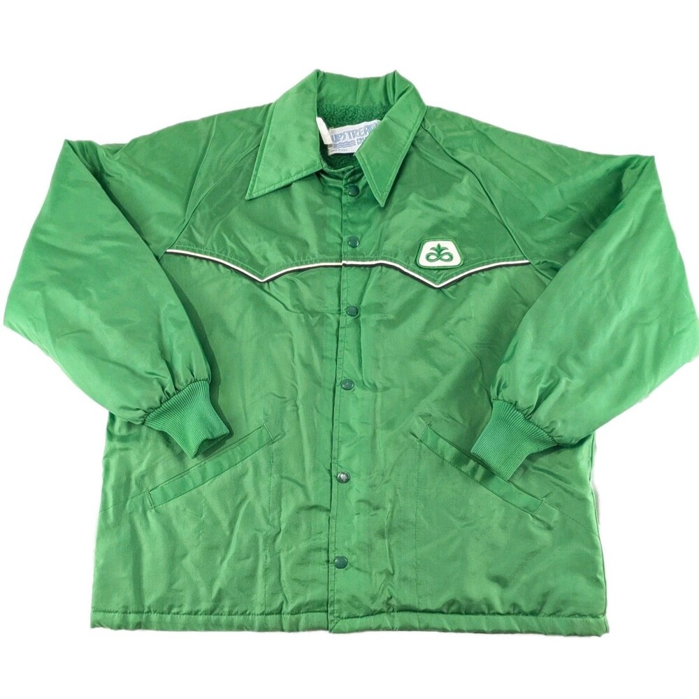 Upstream Premium Addition Pioneer Seeds Vintage Mens L Large Green Made In USA